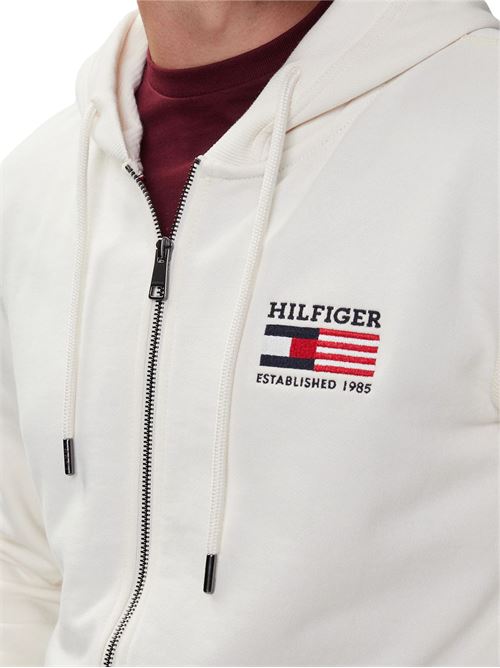 Felpa avorio in cotone Tommy Hilfiger | MW0MW39691Z00